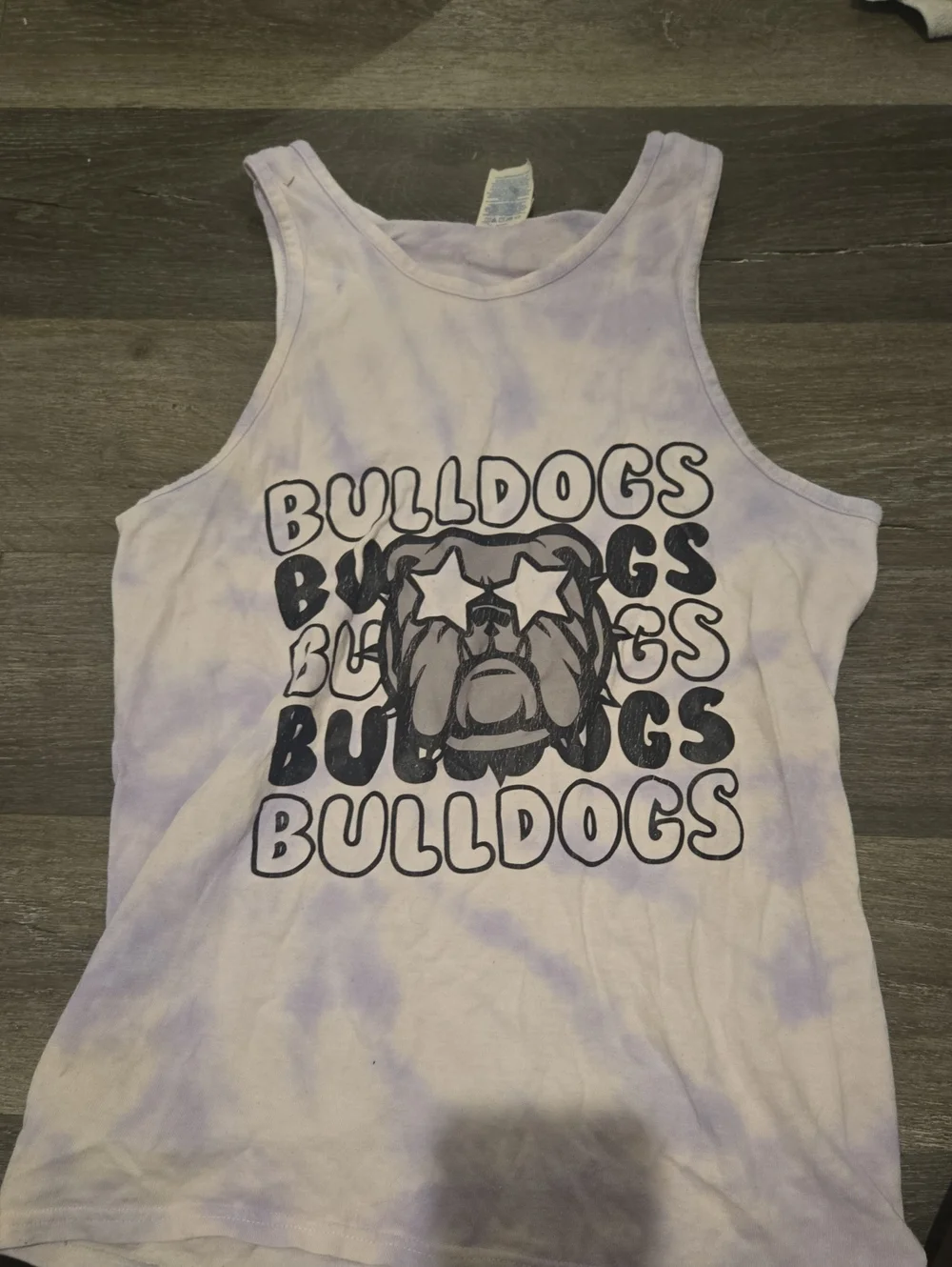 Delta Lavender Tie-Dye Bulldogs Tank Top